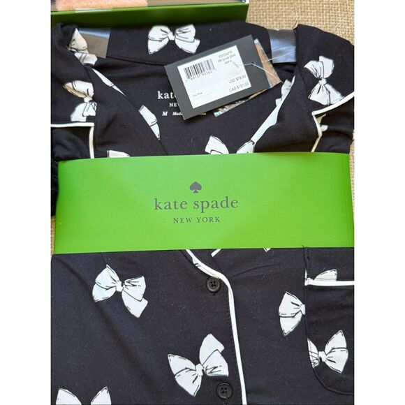 NWT Kate Spade Women's Pajamas Make-up Bag & Socks Gift Set Bundle Black Medium - Picture 2 of 16